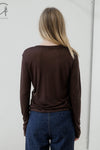 BASERANGE Classic Bamboo Fiber Bamboo Cotton Long Sleeve T-Shirt Collection Round Neck Bottoming Shirt France BAS-TOLS-BL-000-TACTILE